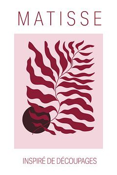Mid Century Modern Matisse Magenta Wall Art Poster | Minimalistisch Ästhetische Raumgestaltung Viva 