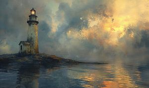 Morgendämmerung am Leuchtturm