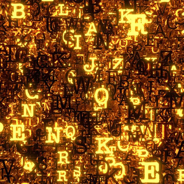 Glowing Letters by Jörg Hausmann