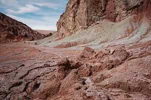 Dor landschap, dichtbij Caspana, San Pedro de Atacama, Chili