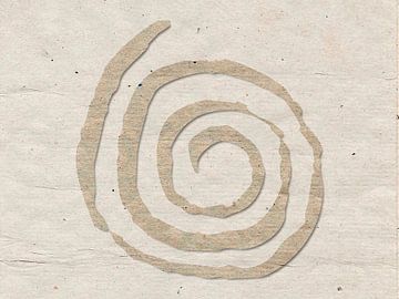 ZEN Art illustratie schilderij:  In de stilte van de spiraal van Studio Pieternel