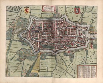 Alkmaar, Stadsplattegrond Joan Blaeu 1652 van Atelier Liesjes