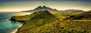 Einsamkeit in Naturpark Landschaft Gabo de Gata in Almeria Spanien
