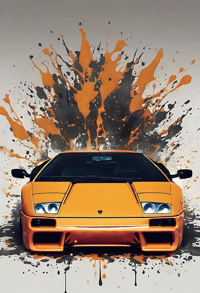 Lamborghini Diablo Spritzer Kunst von kevin gorter