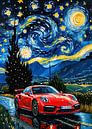 De rode Porsche 911 Turbo Sterrennacht van MIROKKU thumbnail