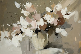 Bloemen in zachte tinten en wilde penseelstreken van Imperial Art House