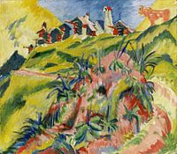 Bergdorf mit rosa Kuh, ERNST LUDWIG KIRCHNER, 1919-1920