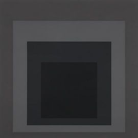 Josef Albers - Hommage an das Quadrat, grau, schwarz, High Resolution von Vivanne