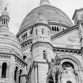 Sacré Coeur in Parijs zwart wit van Jarno Dorst