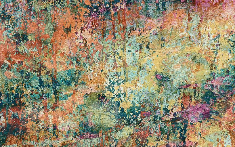 Modern abstract composition in autumn colours 1 by Anna Marie de Klerk