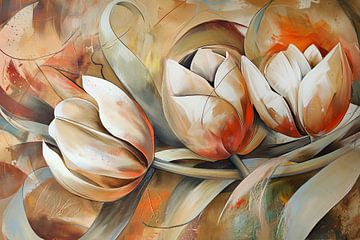 Tulpen Abstractie van Jacky