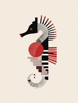 Abstract Seepferdchen | Moderne Kunst aus dem Meer von Lauren Wilde