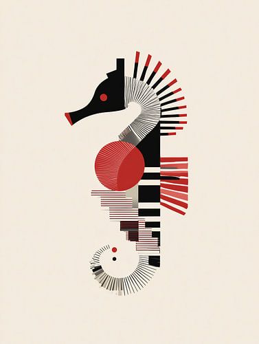 Abstract Zeepaardje | Moderne kunst uit de zee