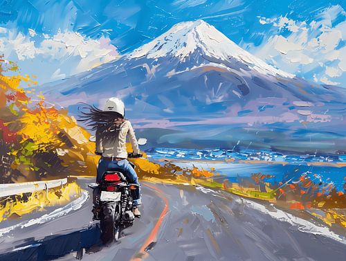 Woman Riding A Motorcycle