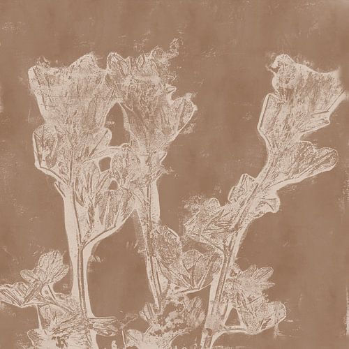 Des motifs de feuilles dans des tons chauds de brun