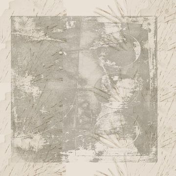 Abstract Wabi-Sabi Shapes in Neutral colours by Dina Dankers