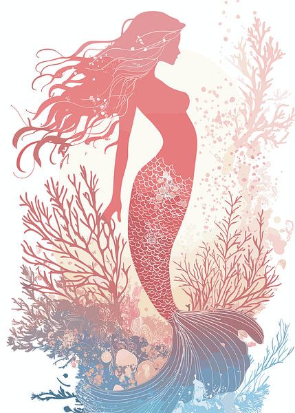 Silhouette einer Meerjungfrau von Pixelbull Design