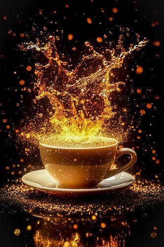 dynamisch Kop koffie of cappuccino