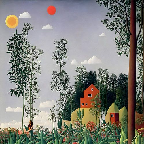 The red house on the hill