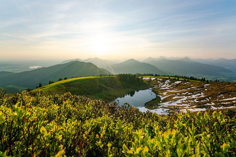 View over the Wertacher Hörnle lake by Leo Schindzielorz