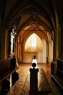 Kerkinterieur Nonnberg Abdij Sound of Music Salzburg Oostenrijk van Martijn Jebbink Fotografie