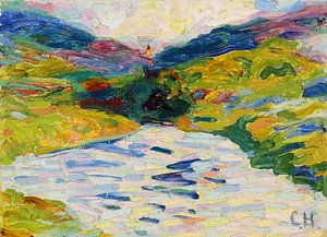 Landschaft mit Flusslauf, CURT HERRMANN, Um 1910