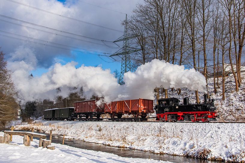 Preßnitztalbahn, Presse IVK 99 1590 in Wildbach von Marcel Timmer