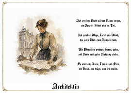 Architektin – Zunftbild mit Berufsgedicht von Marcus Achberger