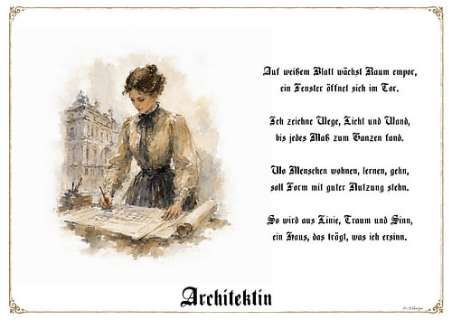 Architect – Guild portrait with a poem about the profession