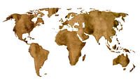 World map of Espresso coffee by WereldkaartenShop thumbnail