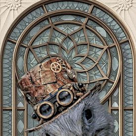 Steampunk Vogel Struisvogel van Leeloo_mp
