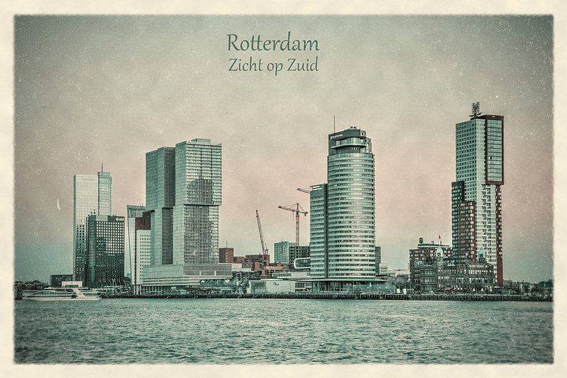 Vintage Ansichtskarte: Rotterdam Südufer von Frans Blok