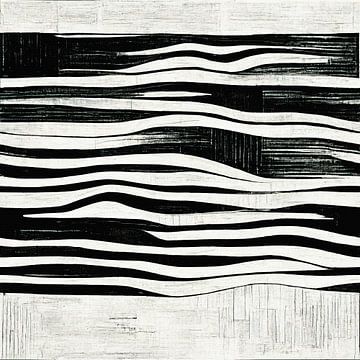 Art deco black and white pattern #VI by Whale & Sons