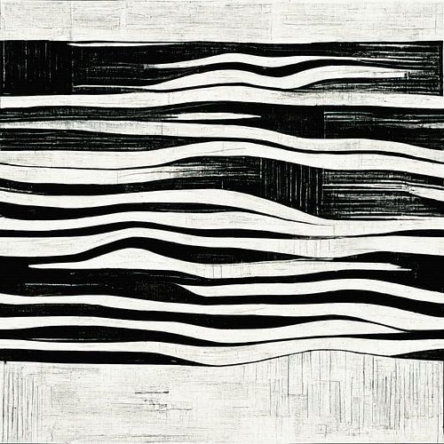 Art deco black and white pattern #VI