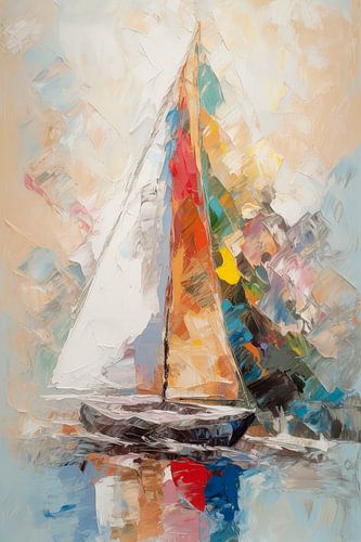Abstract Serene Sailing Adventure