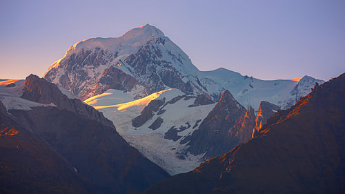 Zonsopkomst Mount Tasman, Nieuw Zeeland