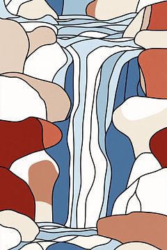 Abstracte lijnen waterval kunst van Imperial Art House