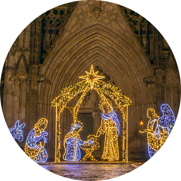 Magdeburger Lichtwereld - kerststal voor de Dom van Magdeburg