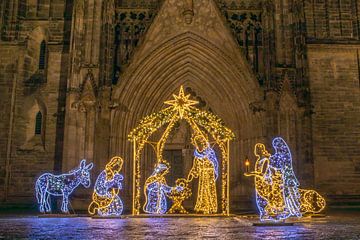 Magdeburger Lichtwereld - kerststal voor de Dom van Magdeburg van t.ART