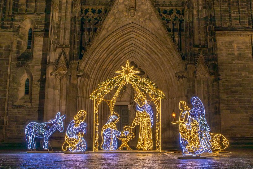 Magdeburg World of Lights - Nativity play in front of Magdeburg Cathedral by t.ART
