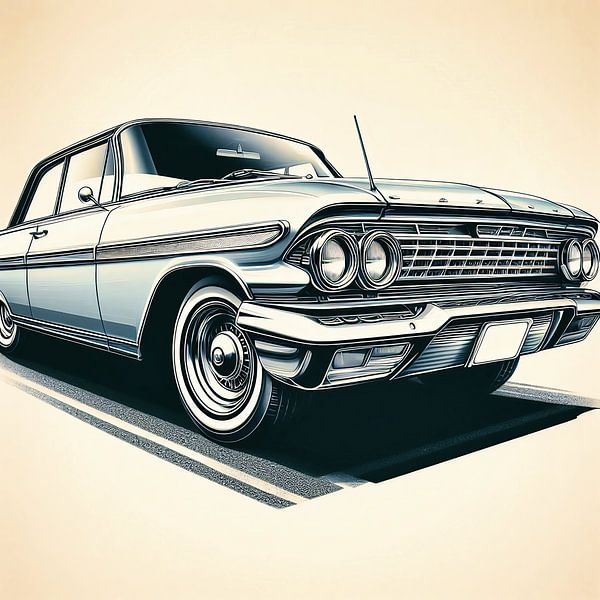 Amerikanisches Auto von Digital Art Nederland