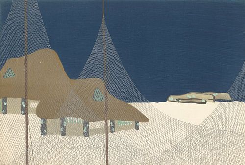 Vissersdorpje van Kamisaka Sekka, 1909