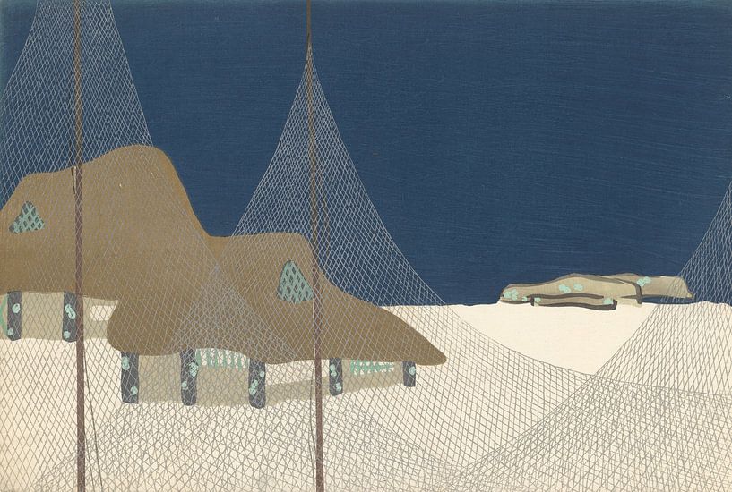 Fishing village of Kamisaka Sekka, 1909 by Gave Meesters