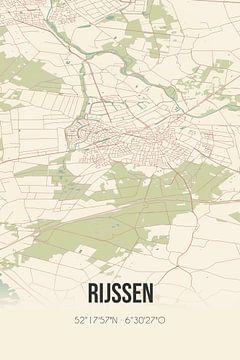 Vieille carte de Rijssen (Overijssel) sur Rezona