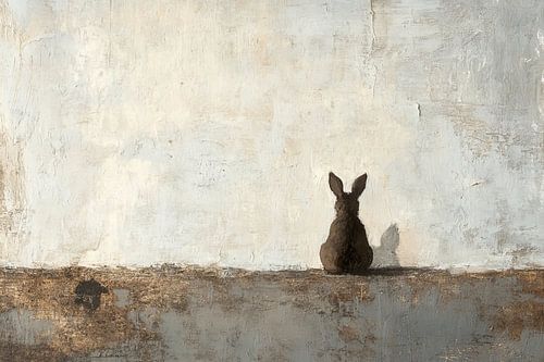 Animal brun tranquille dans l'art