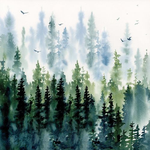 Evening Treeline Sq, Katrina Pete