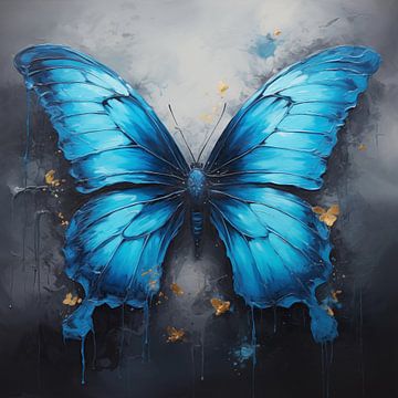 Papillon bleu sur TheXclusive Art