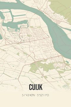 Vintage landkaart van Cuijk (Noord-Brabant) van Rezona