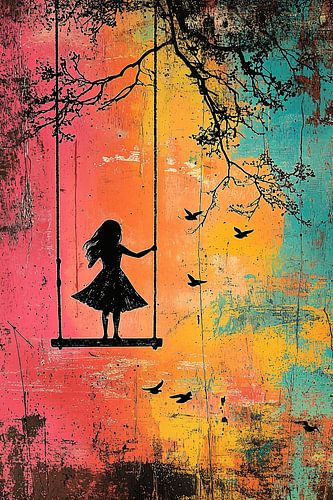 Swinging in evening light no.4