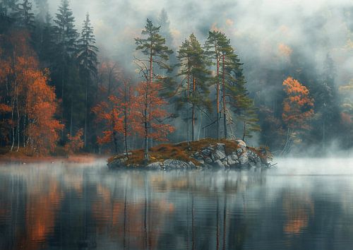 Autumnal water reflections